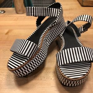 Zara striped platforms